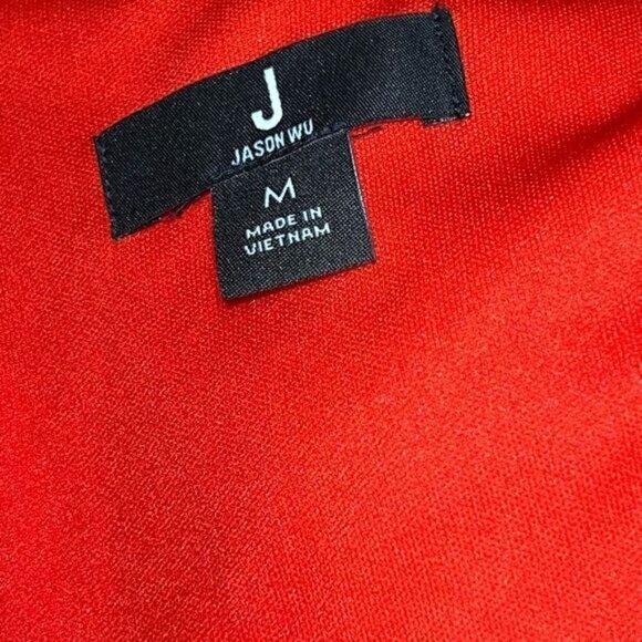 NWOT Jason Wu Designer Red Twist Tie Front Dress Womens Sz M - Picture 5 of 7